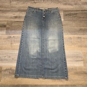Gap Jean Denim Straight Pencil Midi Skirt Women’s Size 2 Y2K Modest